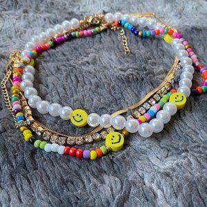 Put On A Happy Face Necklace Bundle